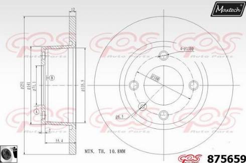 Maxtech 875659.0060 - Əyləc Diski furqanavto.az