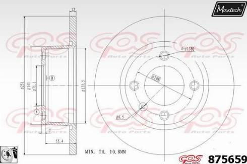 Maxtech 875659.0080 - Əyləc Diski furqanavto.az