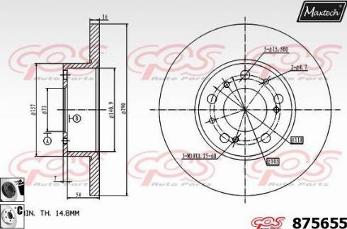 Maxtech 875655.6060 - Əyləc Diski furqanavto.az