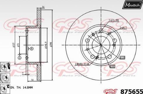 Maxtech 875655.6880 - Əyləc Diski furqanavto.az