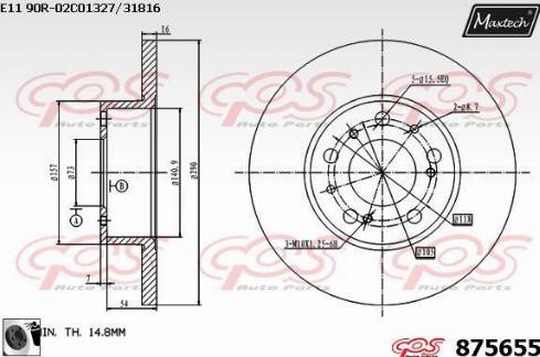 Maxtech 875655.0060 - Əyləc Diski furqanavto.az