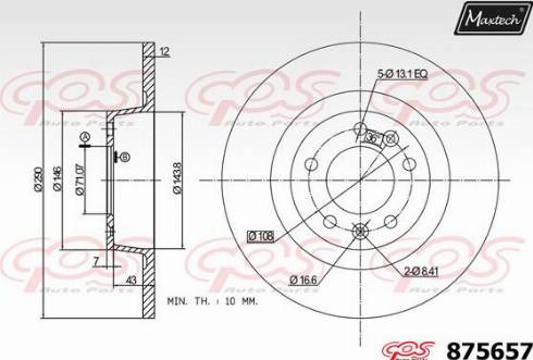 Maxtech 875657.0000 - Əyləc Diski furqanavto.az