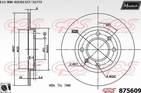 Maxtech 875609.0060 - Əyləc Diski furqanavto.az