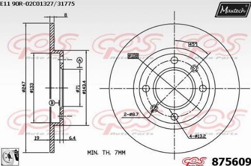 Maxtech 875609.0080 - Əyləc Diski furqanavto.az