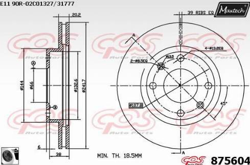 Maxtech 875604.0060 - Əyləc Diski furqanavto.az