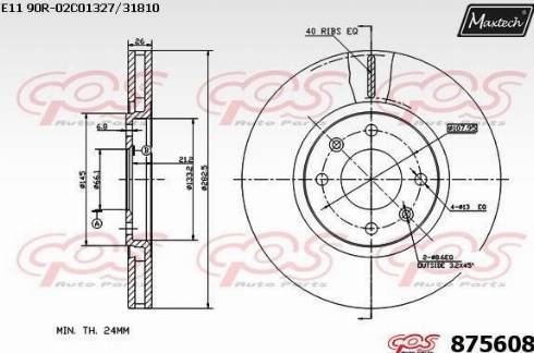 Maxtech 875608.0000 - Əyləc Diski furqanavto.az