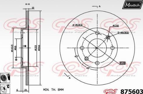 Maxtech 875603.6060 - Əyləc Diski furqanavto.az