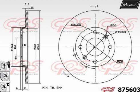 Maxtech 875603.6880 - Əyləc Diski furqanavto.az