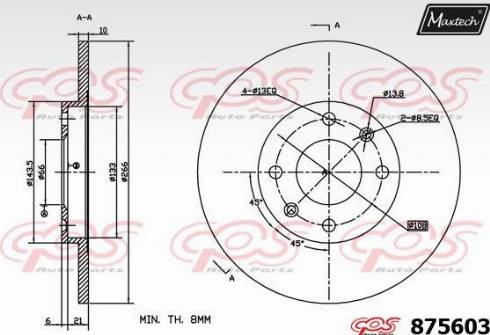 Maxtech 875603.0000 - Əyləc Diski furqanavto.az