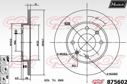 Maxtech 875602.6880 - Əyləc Diski furqanavto.az