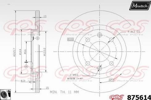 Maxtech 875614.0060 - Əyləc Diski furqanavto.az