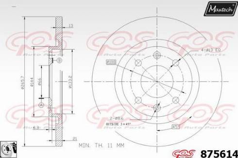 Maxtech 875614.0080 - Əyləc Diski furqanavto.az