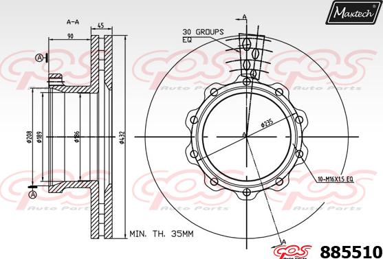 Maxtech 875614 - Əyləc Diski furqanavto.az