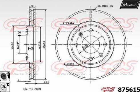 Maxtech 875615.6060 - Əyləc Diski furqanavto.az