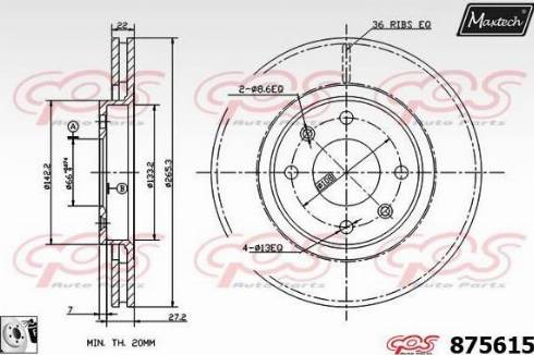 Maxtech 875615.0080 - Əyləc Diski furqanavto.az