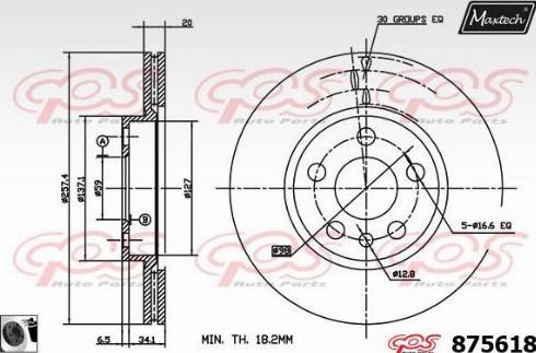 Maxtech 875618.0060 - Əyləc Diski furqanavto.az