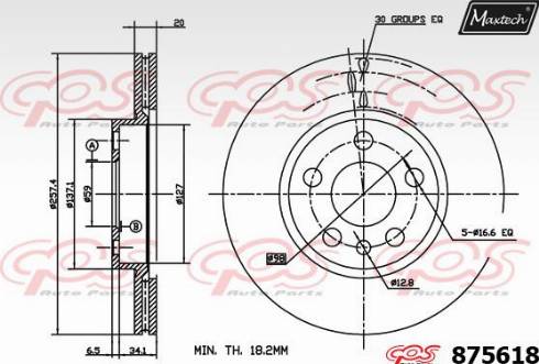 Maxtech 875618.0000 - Əyləc Diski furqanavto.az