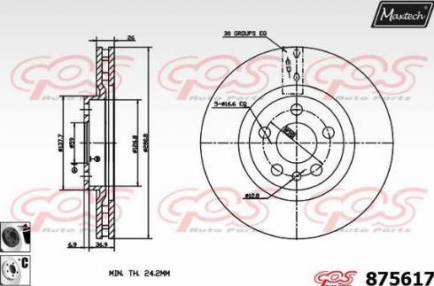 Maxtech 875617.6060 - Əyləc Diski furqanavto.az