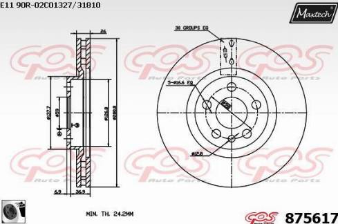 Maxtech 875617.0060 - Əyləc Diski furqanavto.az