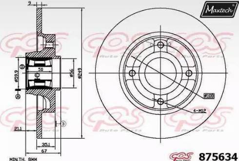 Maxtech 875634.6885 - Əyləc Diski furqanavto.az