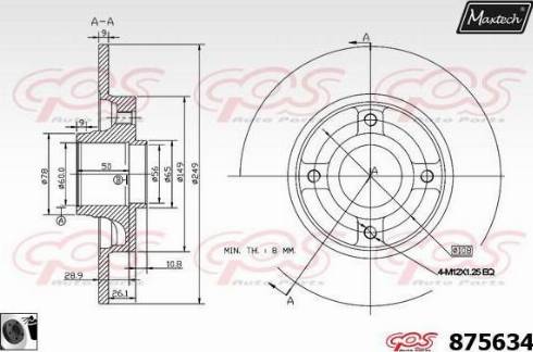 Maxtech 875634.0065 - Əyləc Diski furqanavto.az