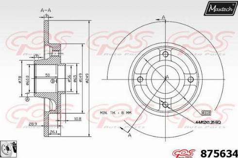 Maxtech 875634.0085 - Əyləc Diski furqanavto.az