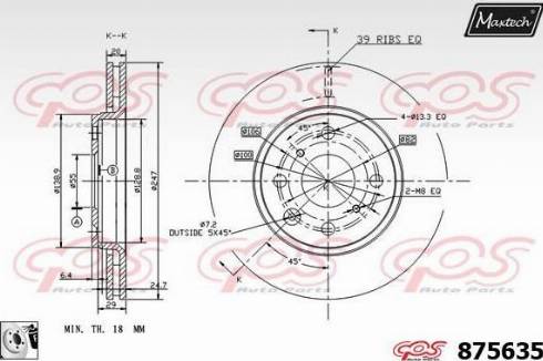 Maxtech 875635.0080 - Əyləc Diski furqanavto.az