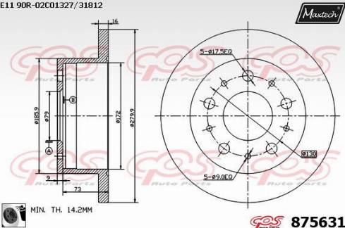 Maxtech 875631.0060 - Əyləc Diski furqanavto.az