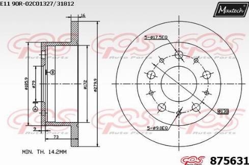 Maxtech 875631.0000 - Əyləc Diski furqanavto.az