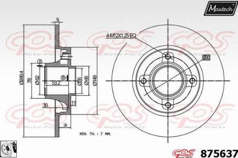 Maxtech 875637.0085 - Əyləc Diski furqanavto.az