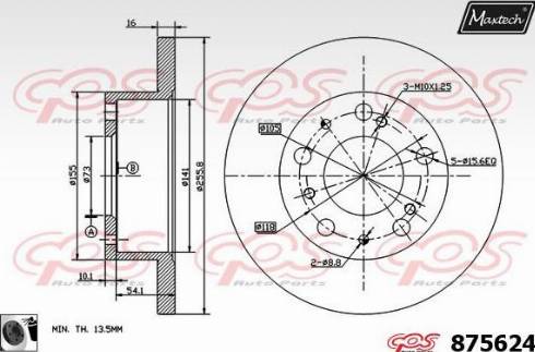 Maxtech 875624.0060 - Əyləc Diski furqanavto.az