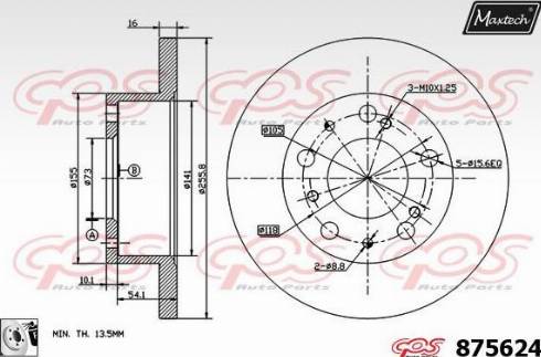 Maxtech 875624.0080 - Əyləc Diski furqanavto.az