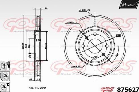 Maxtech 875627.6880 - Əyləc Diski furqanavto.az