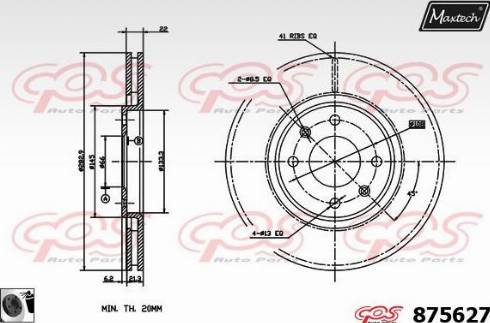 Maxtech 875627.0060 - Əyləc Diski furqanavto.az