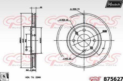 Maxtech 875627.0080 - Əyləc Diski furqanavto.az