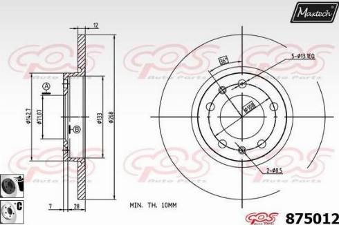 Maxtech 875012.6060 - Əyləc Diski furqanavto.az