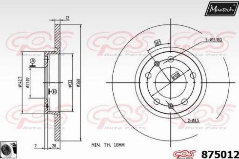 Maxtech 875012.0060 - Əyləc Diski furqanavto.az