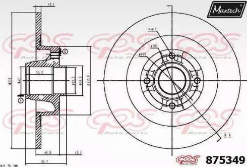 Maxtech 875349.0005 - Əyləc Diski furqanavto.az