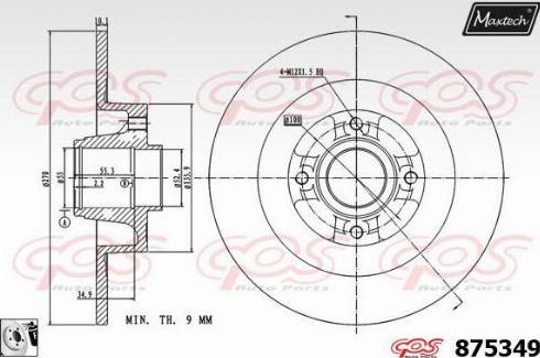 Maxtech 875349.0085 - Əyləc Diski furqanavto.az