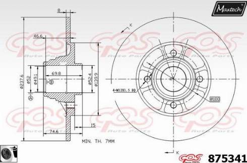 Maxtech 875341.0061 - Əyləc Diski furqanavto.az