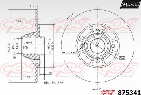 Maxtech 875341.0001 - Əyləc Diski furqanavto.az