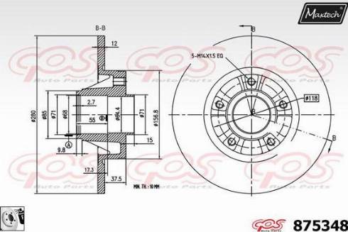 Maxtech 875348.0081 - Əyləc Diski furqanavto.az