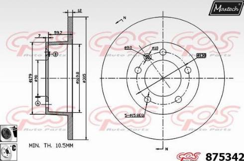 Maxtech 875342.6060 - Əyləc Diski furqanavto.az