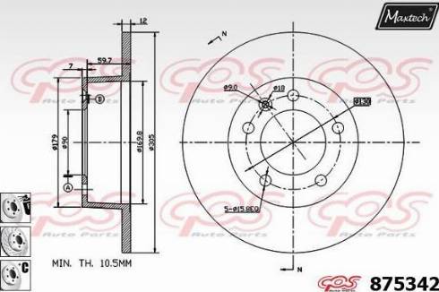 Maxtech 875342.6880 - Əyləc Diski furqanavto.az