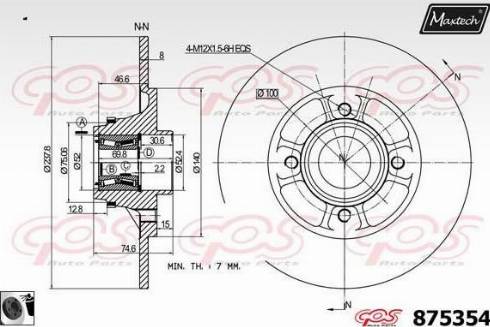 Maxtech 875354.0061 - Əyləc Diski furqanavto.az