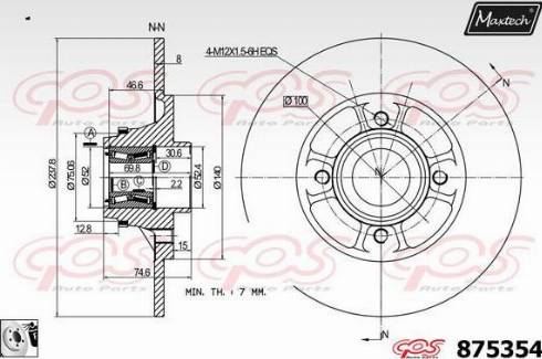 Maxtech 875354.0081 - Əyləc Diski furqanavto.az