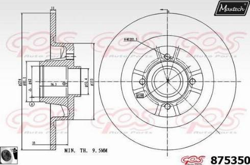 Maxtech 875350.0065 - Əyləc Diski furqanavto.az