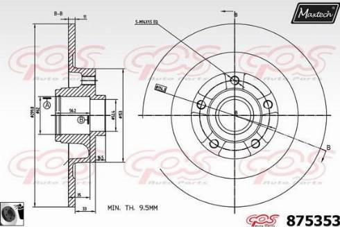 Maxtech 875353.0065 - Əyləc Diski furqanavto.az