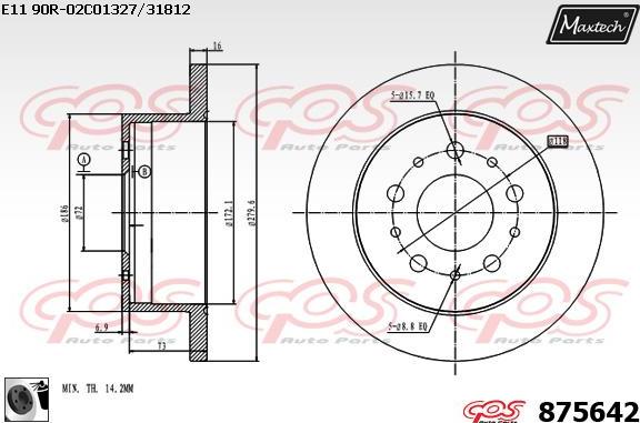 Maxtech 875357 - Əyləc Diski furqanavto.az