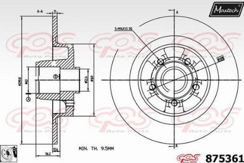 Maxtech 875361.0085 - Əyləc Diski furqanavto.az